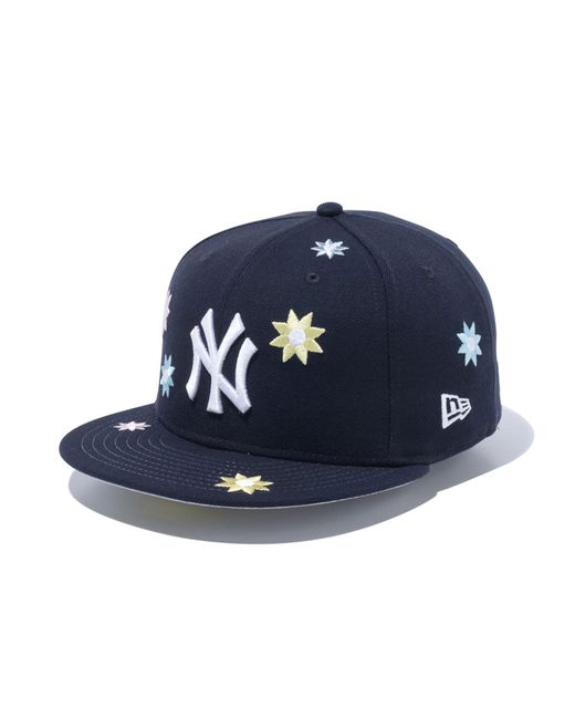 KTZ New York Yankees Flower Embroidery New Era Japan Navy 59fifty Fitted  Cap in Blue for Men