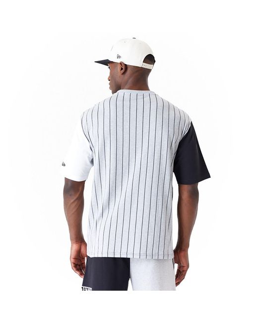 KTZ Blue Brooklyn Nets Nba Half Pinstripe Oversized T-shirt for men