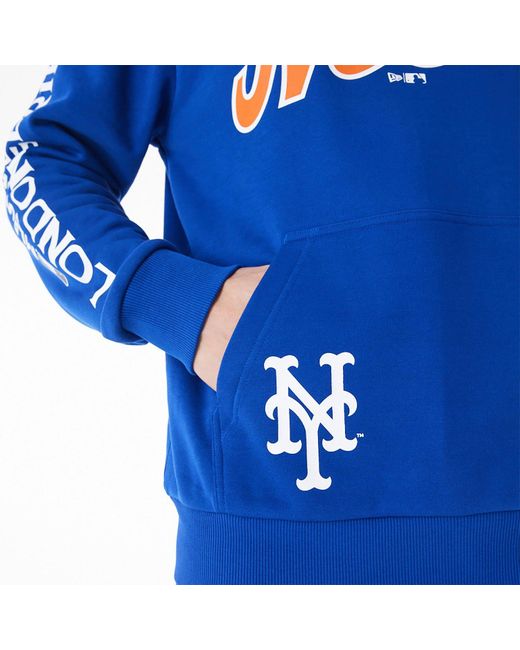KTZ Blue New York Mets Mlb London Series 2024 Pullover Hoodie for men