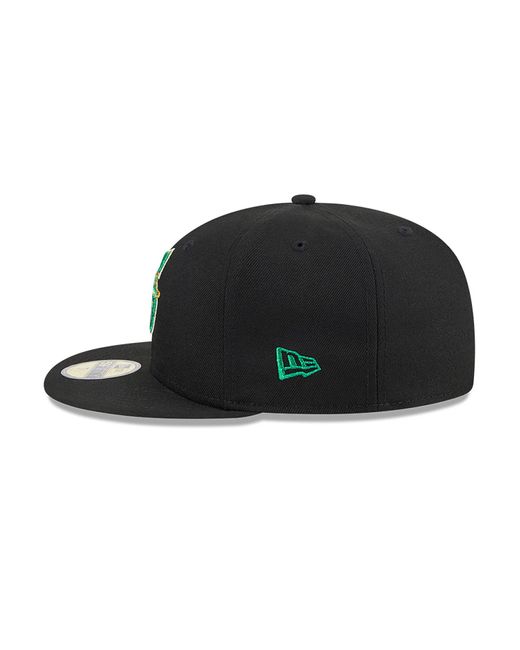 KTZ Seattle Mariners Metallic Green Pop 59fifty Fitted Cap for men