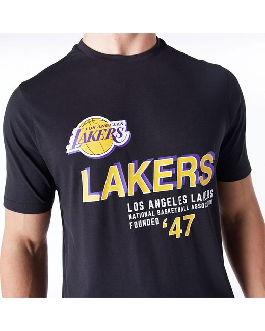 KTZ Blue La Lakers Nba Graphic T-shirt for men