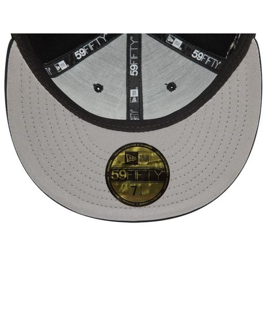 KTZ Black New Era Cherry Blossom Peace 59fifty Fitted Cap for men