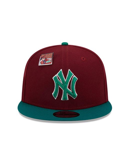 KTZ Red New York Yankees Mlb Big League Chew Dark 9fifty Snapback Cap for men
