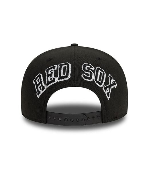 KTZ Black Boston Red Sox Chain Stitch 9fifty Snapback Cap for men