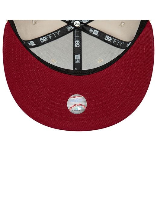 KTZ Boston Red Sox 2tone Cloud Stone 59fifty Fitted Cap for men