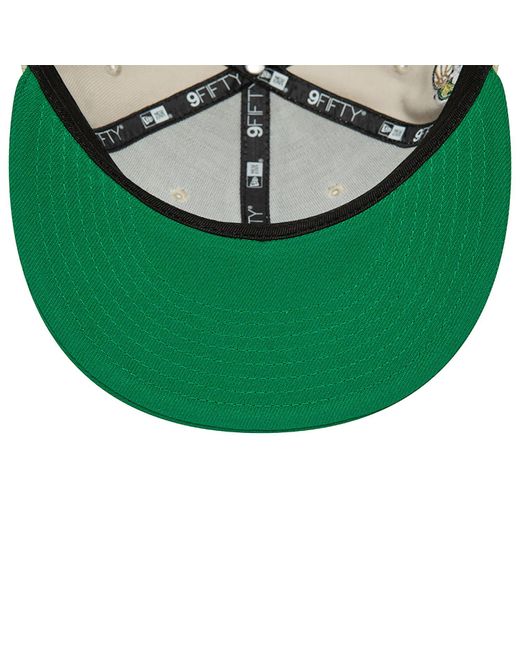 KTZ Green Boston Celtics Nba Floral Stone 9fifty Snapback Cap for men