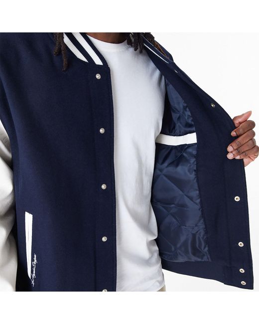 KTZ Blue La Dodgers Mlb World Series Navy Varsity Jacket for men