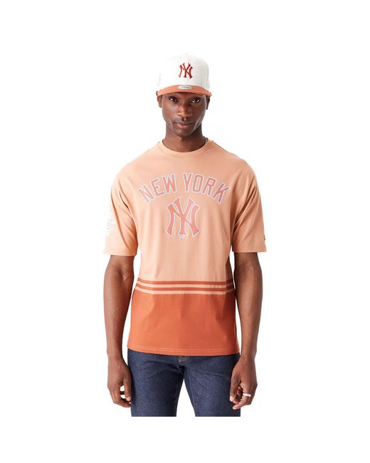 KTZ Pink New York Yankees World Series Oversized T-shirt for men