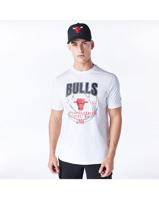 KTZ White Chicago Bulls Nba Graphic T-shirt for men