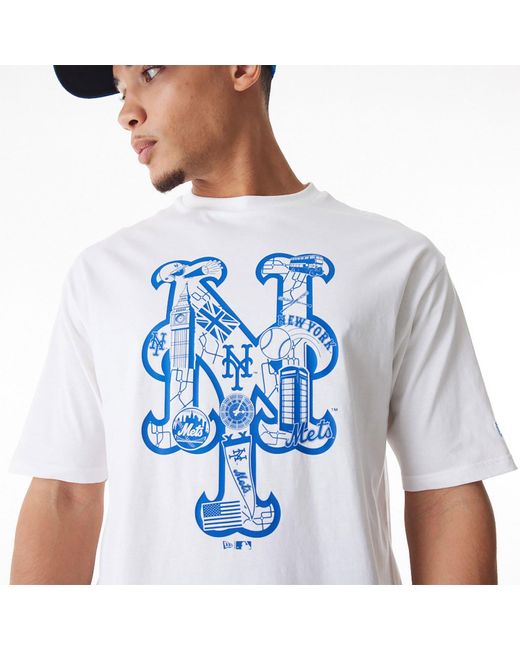 KTZ White New York Mets Mlb London Series 2024 City Oversized T-shirt for men