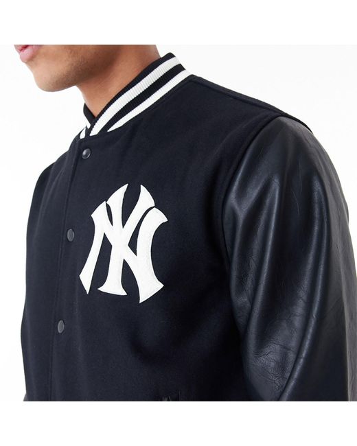 KTZ Blue New York Yankees Mlb World Series Varsity Jacket for men