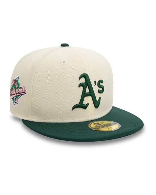 KTZ Green Oakland Athletics Team Colour Stone 59fifty Fitted Cap for men