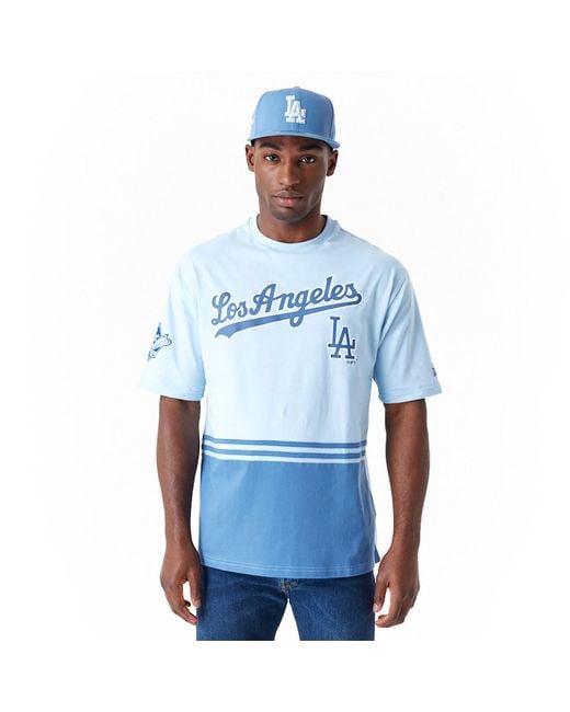 KTZ Blue La Dodgers World Series Pastel Oversized T-shirt for men