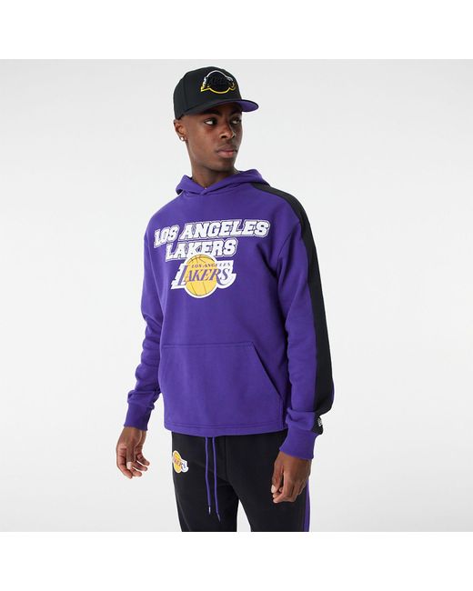 New Era NBA Los Angeles Lakers Full Zip Script Hoodie - NBA from USA Sports  UK