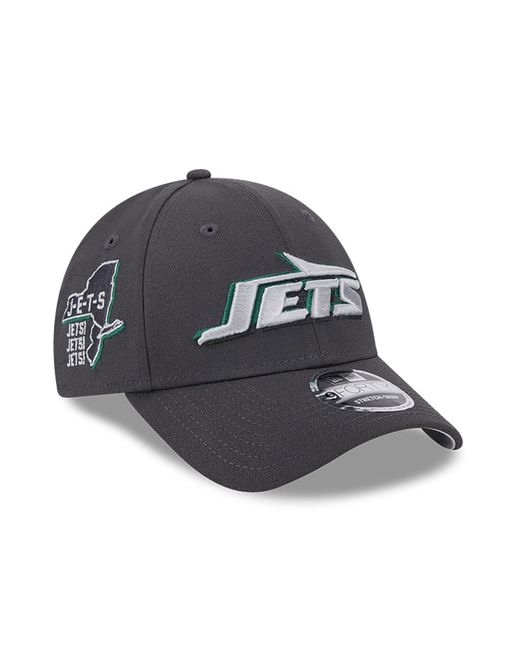 KTZ Black New York Jets Nfl Draft 2024 Dark 9forty Stretch-snap Cap for men