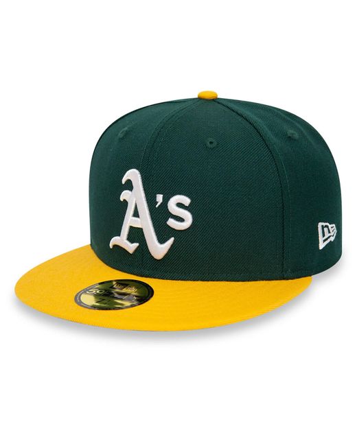 KTZ Green Oakland Athletics Mlb Icy Patch 59fifty Fitted Cap for men
