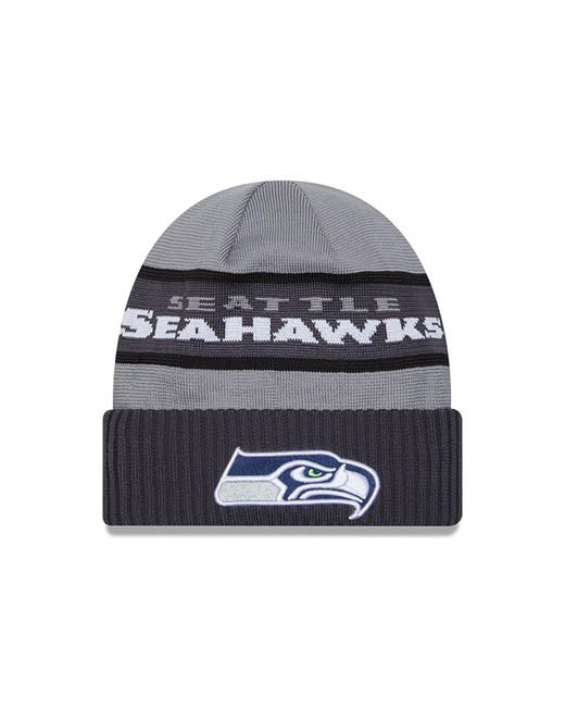 KTZ Gray Seattle Seahawks Nfl 2023 Sideline Cuff Knit Beanie Hat for men