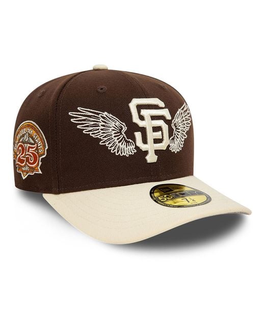KTZ Brown San Francisco Giants Team Wings Dark 59fifty Fitted Cap for men
