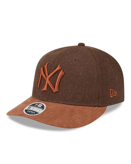 KTZ Brown New York Yankees Mlb Two Tone Retro Crown 9fifty Snapback Cap for men
