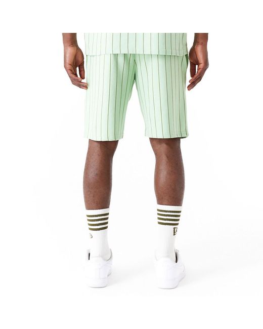 KTZ Green New Era Pinstripe Bright Shorts for men