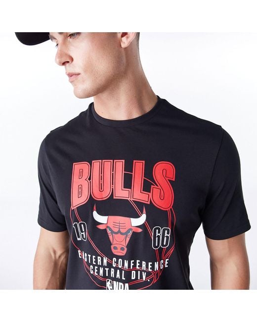 KTZ Blue Chicago Bulls Nba Graphic T-shirt for men