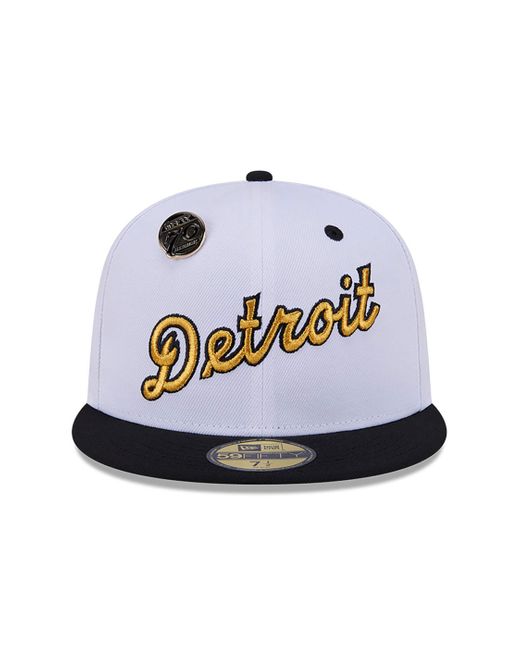 KTZ Blue Detroit Tigers 59fifty Day 59fifty Fitted Cap for men