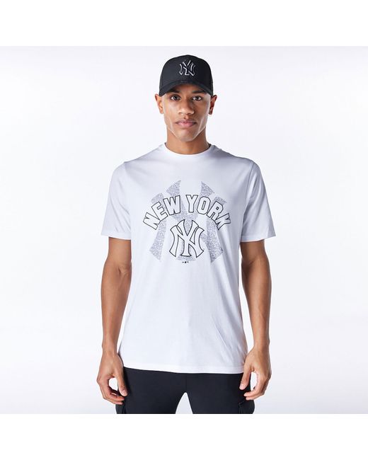 KTZ White New York Yankees Mlb Team Logo Graphic T-shirt for men