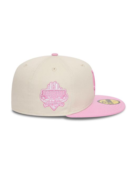 KTZ Pink La Dodgers Crown Stone 59fifty Fitted Cap for men