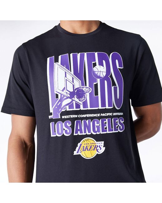 KTZ Blue La Lakers Nba Graphic T-shirt for men