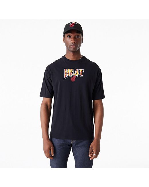 KTZ Black Miami Heat Nba Championship Oversized T-shirt for men