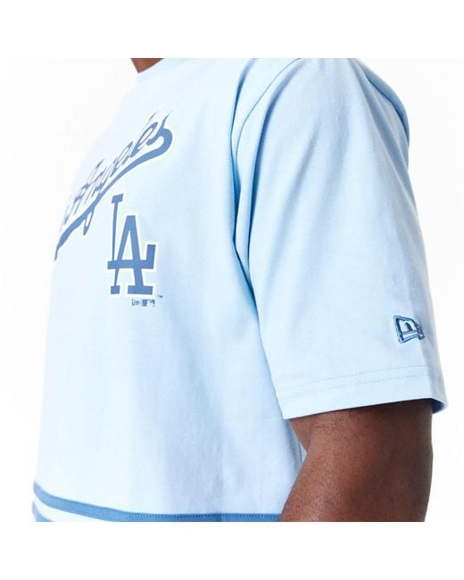 KTZ Blue La Dodgers World Series Pastel Oversized T-shirt for men