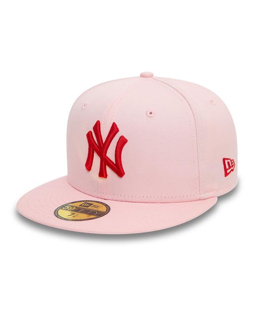 KTZ Pink New York Yankees Red 59fifty Fitted Cap for men