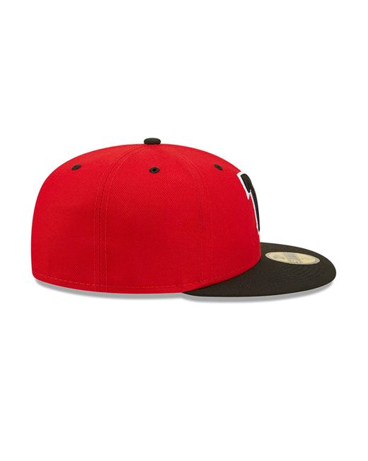 KTZ Red Lansing Lugnuts Milb On Field 59fifty Fitted Cap for men