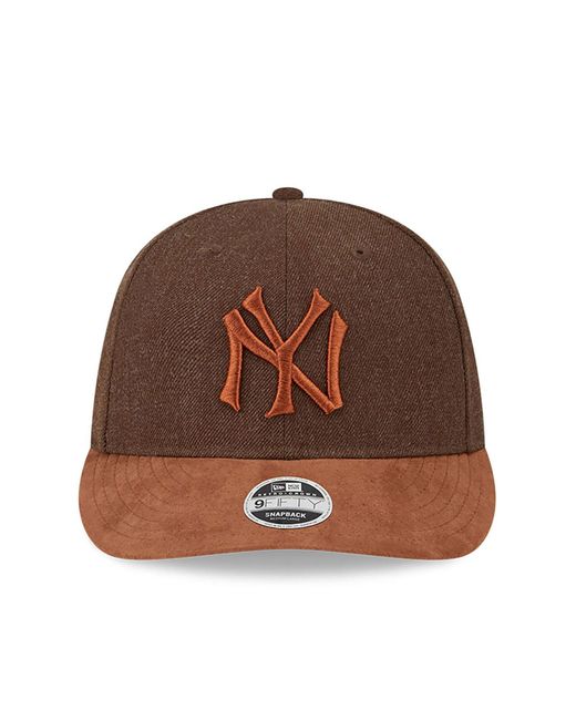 KTZ Brown New York Yankees Mlb Two Tone Retro Crown 9fifty Snapback Cap for men