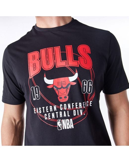 KTZ Blue Chicago Bulls Nba Graphic T-shirt for men