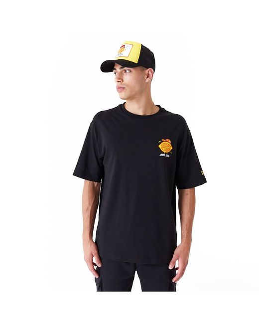 KTZ Blue New Era Lemon Stand Fruit Graphic Oversized T-shirt for men