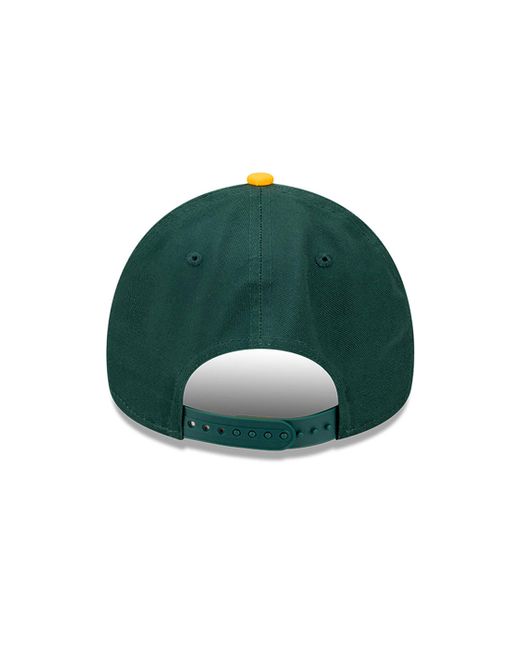 KTZ Green Oakland Athletics Team Division Dark 9forty A-frame Adjustable Cap for men