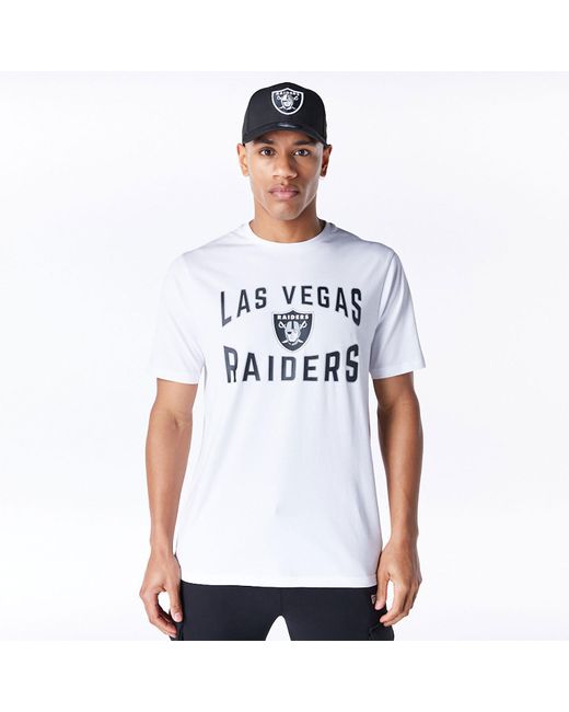 KTZ White Las Vegas Raiders Nfl Graphic And Black T-shirt for men