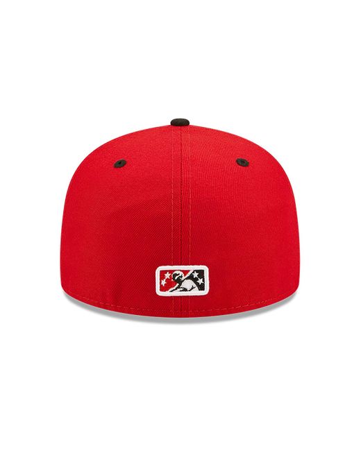 KTZ Red Lansing Lugnuts Milb On Field 59fifty Fitted Cap for men
