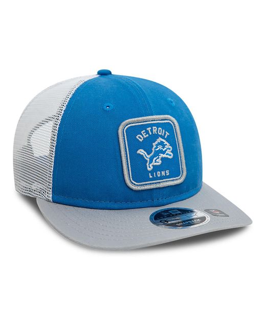 KTZ Blue Detroit Lions Nfl Patch Low Profile 9fifty Snapback Cap for men