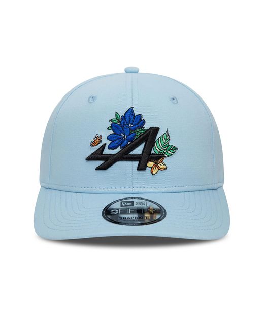 KTZ Blue Alpine Racing Floral Logo Pastel 9fifty Snapback Cap for men
