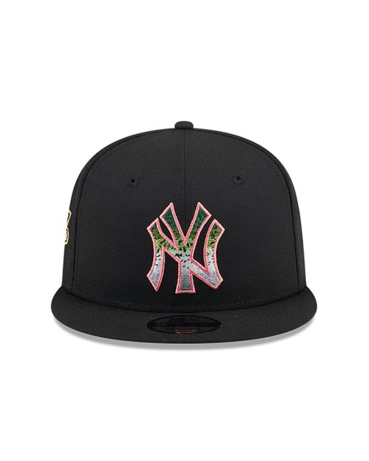 KTZ Black New York Yankees Animal Fill 9fifty Snapback Cap for men