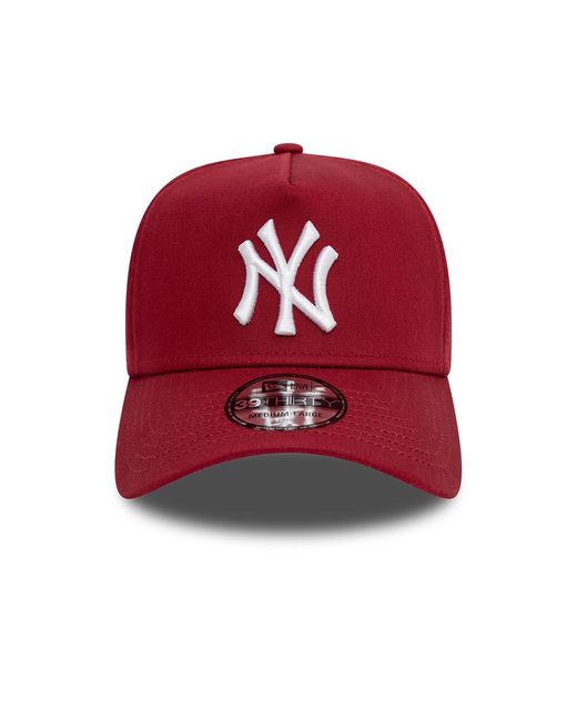 KTZ Red New York Yankees League Essential Dark 39thirty A-frame Stretch Fit Cap for men
