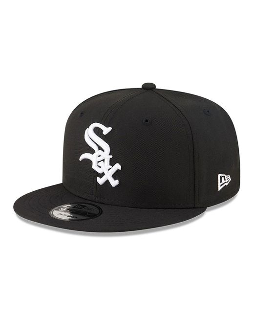 KTZ Black Chicago White Sox Chain Stitch 9fifty Snapback Cap for men