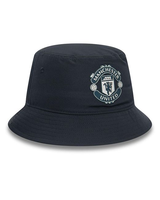KTZ Manchester United Fc Rubber Woven Navy Bucket Hat in Blue for Men