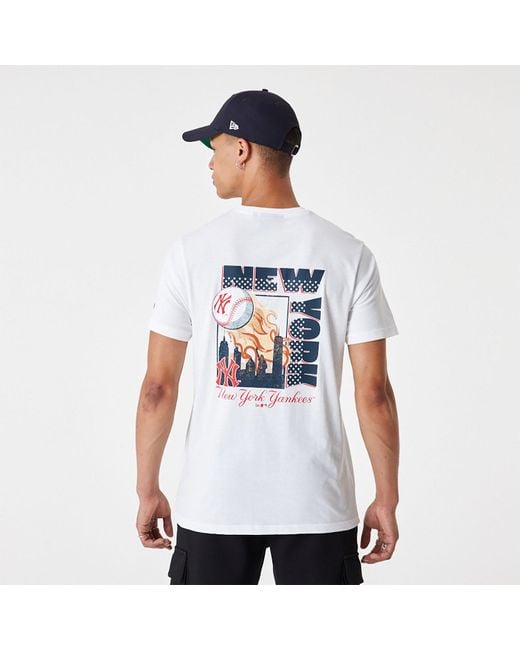 New York Yankees Shirt Mens Medium Blue Baseball MLB Graphic Under Armour
