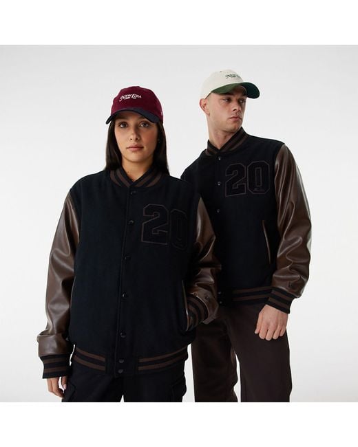 KTZ Black New Era Heritage Varsity Jacket for men