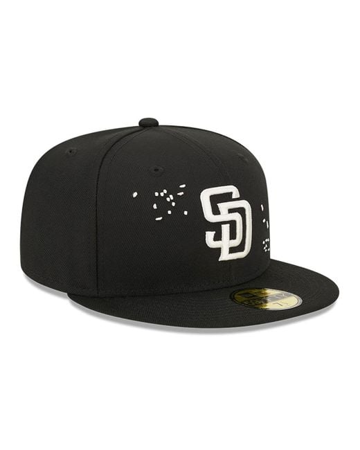 KTZ Black San Diego Padres Cherry Blossom 59fifty Fitted Cap for men