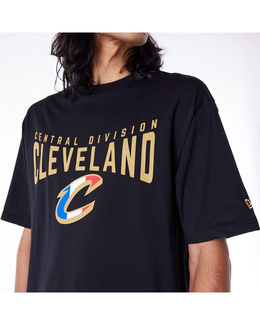 KTZ Blue Cleveland Cavaliers Nba Paris Games Oversized T-shirt for men