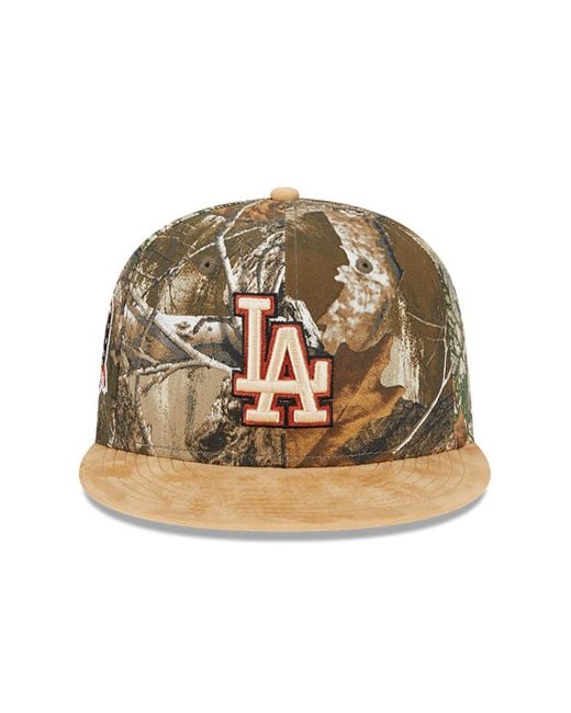 KTZ Multicolor La Dodgers Mlb Real Tree Print 59fifty Fitted Cap for men